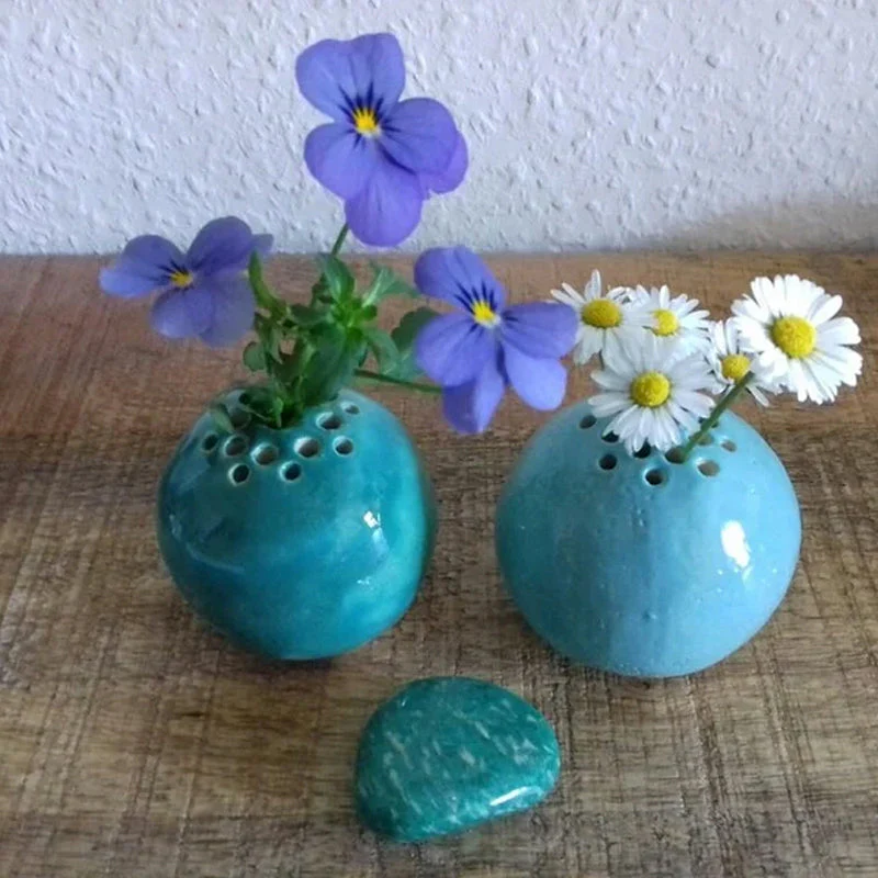 The Best Containers for Flowers Kids Picked for Mom - Handmade Vase Flower Stone Table Decor - Image 2