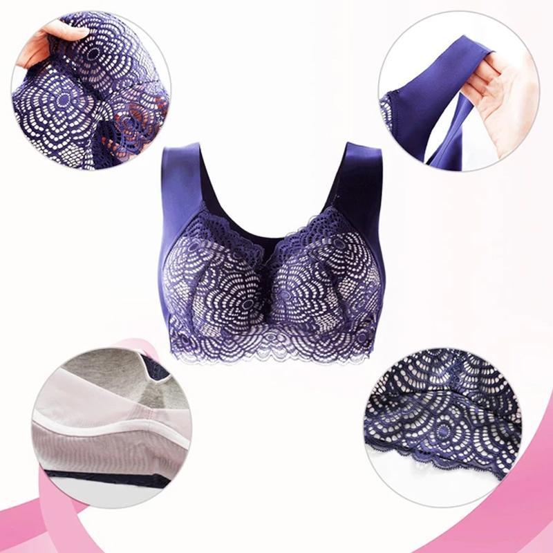 Thin Section Seamless-Ring Gather Bra - Image 5