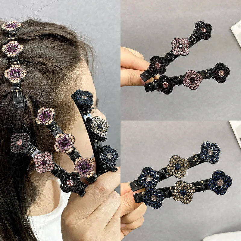 Three Flower Side Hair Clip - Image 2