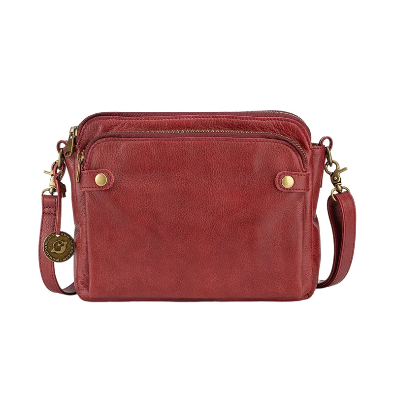 Three-Layer Leather Crossbody Shoulder & Clutch Bag - Image 6