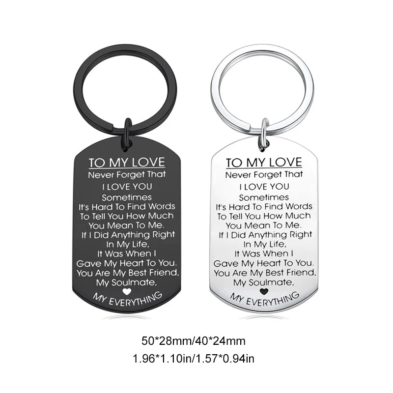 TO MY LOVE Motivational Keychain - Image 14