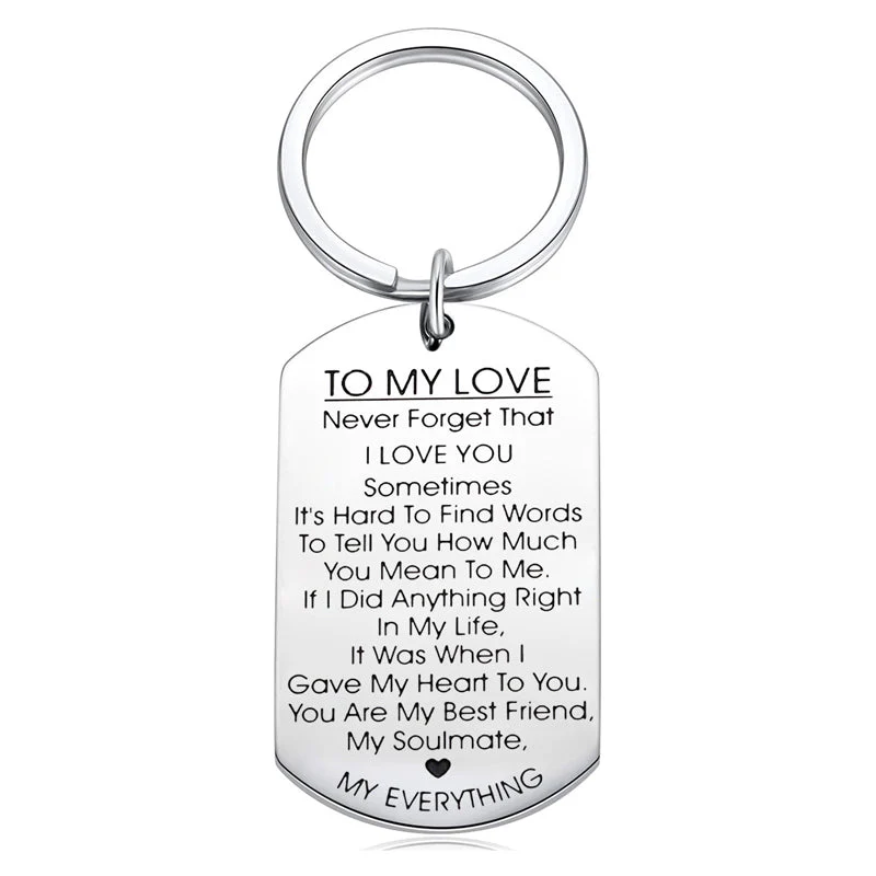 TO MY LOVE Motivational Keychain - Image 16