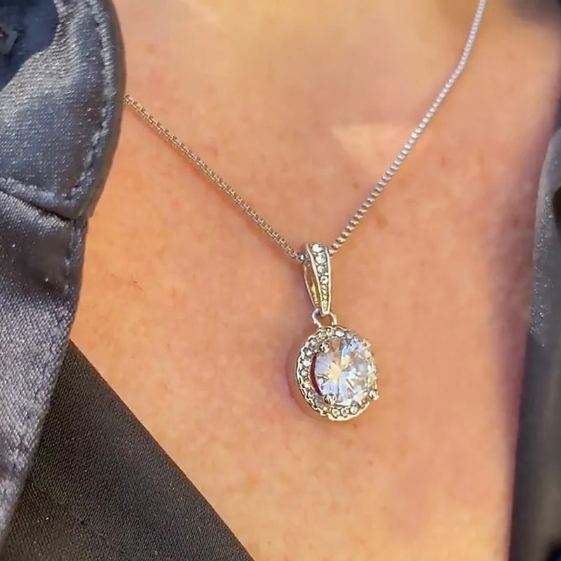 To My Soulmate Sparkling Round Created Necklace - š„š„Pre-sale For A Limited Time With The Lowest Discount