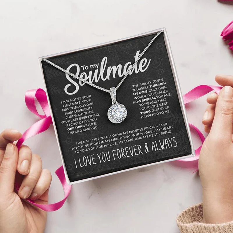 To My Soulmate Sparkling Round Created Necklace - š„š„Pre-sale For A Limited Time With The Lowest Discount - Image 12