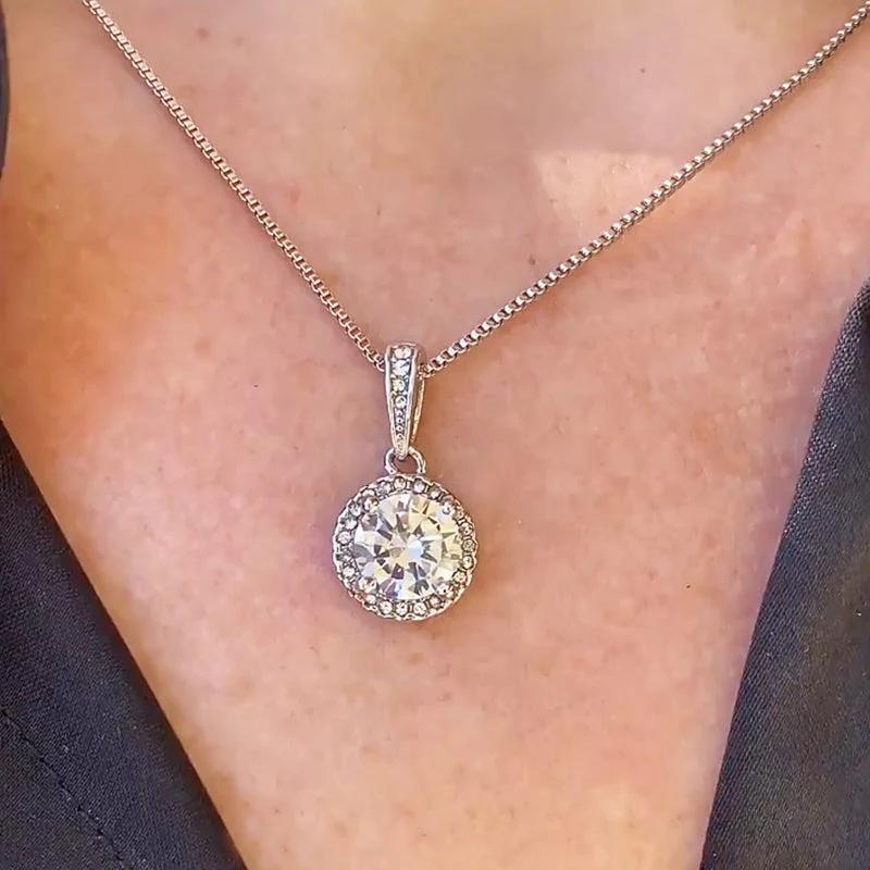 To My Soulmate Sparkling Round Created Necklace - š„š„Pre-sale For A Limited Time With The Lowest Discount - Image 2