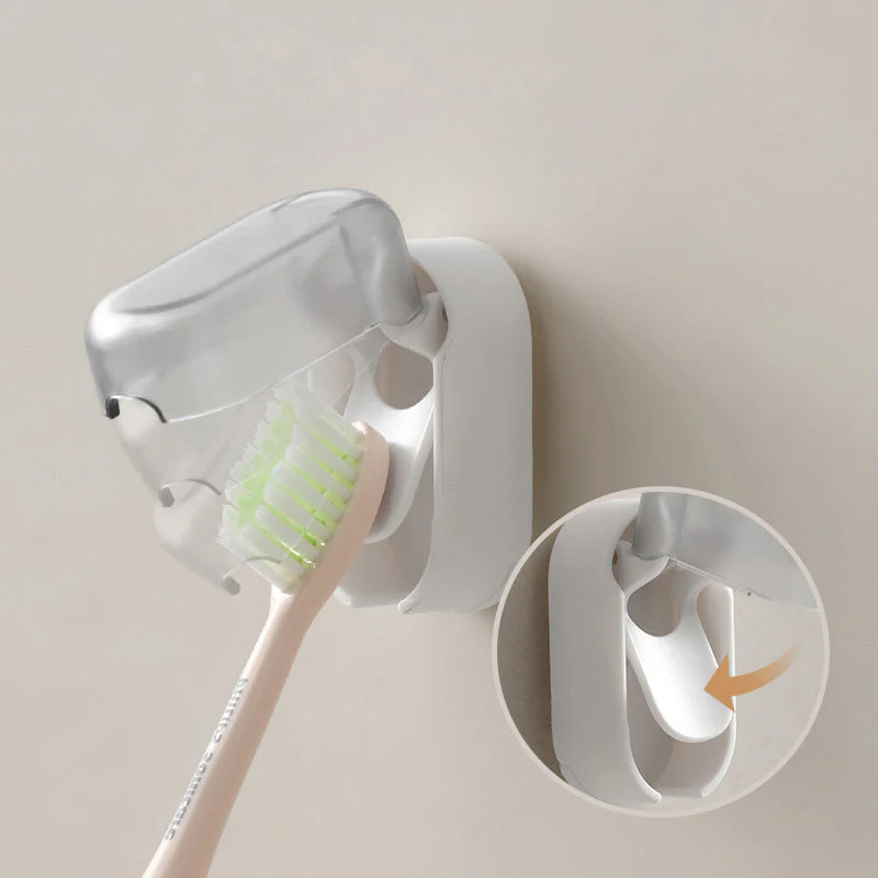 Toothbrush Holder Wall Mounted With Cover - Image 5