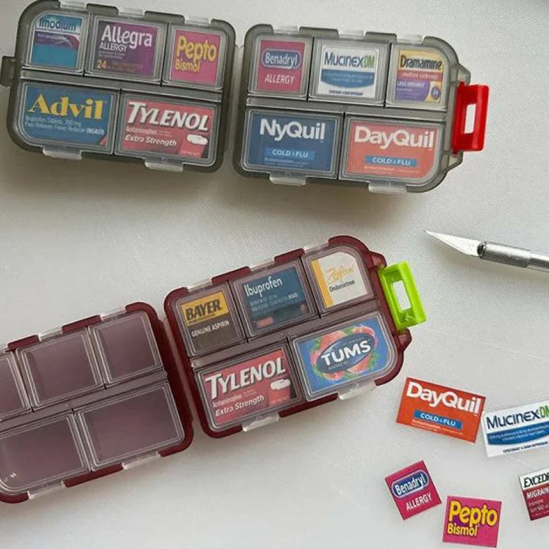 Travel Pill Organizer Box (161 Labels for Customization) - Image 6