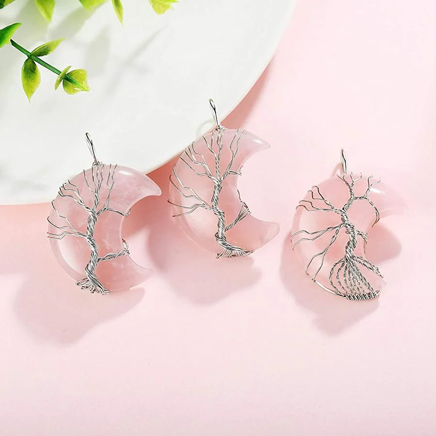 Tree of Life Crescent Moon Necklace - Image 4
