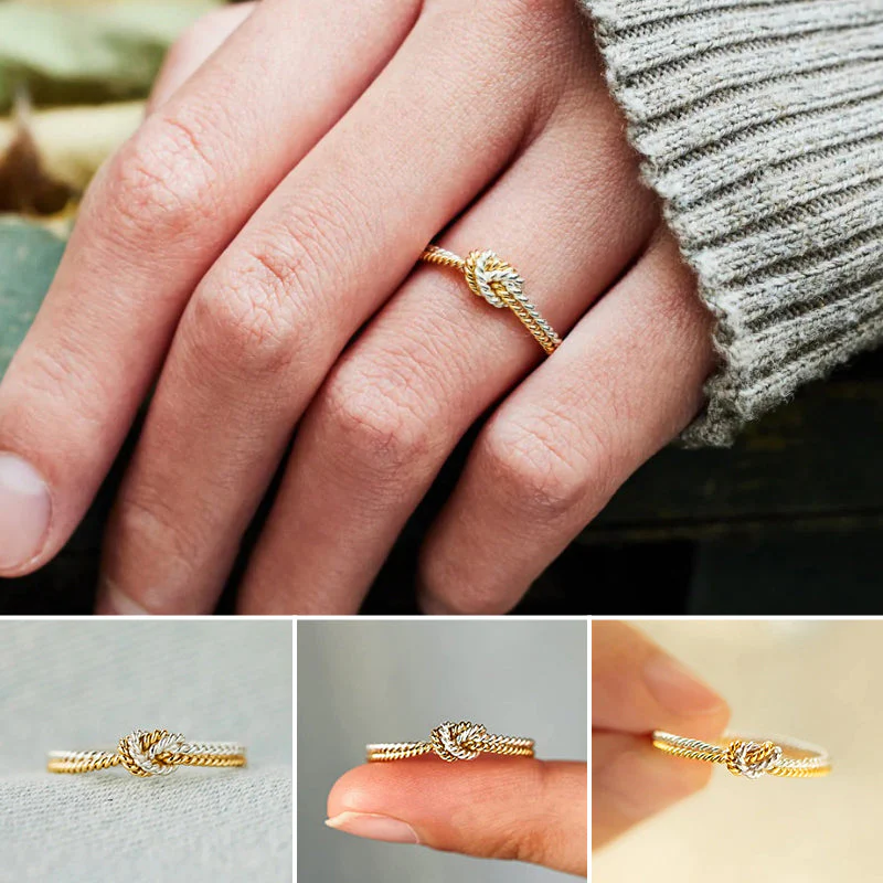 True Love Handcrafted Two Strand Knot Ring - Image 10