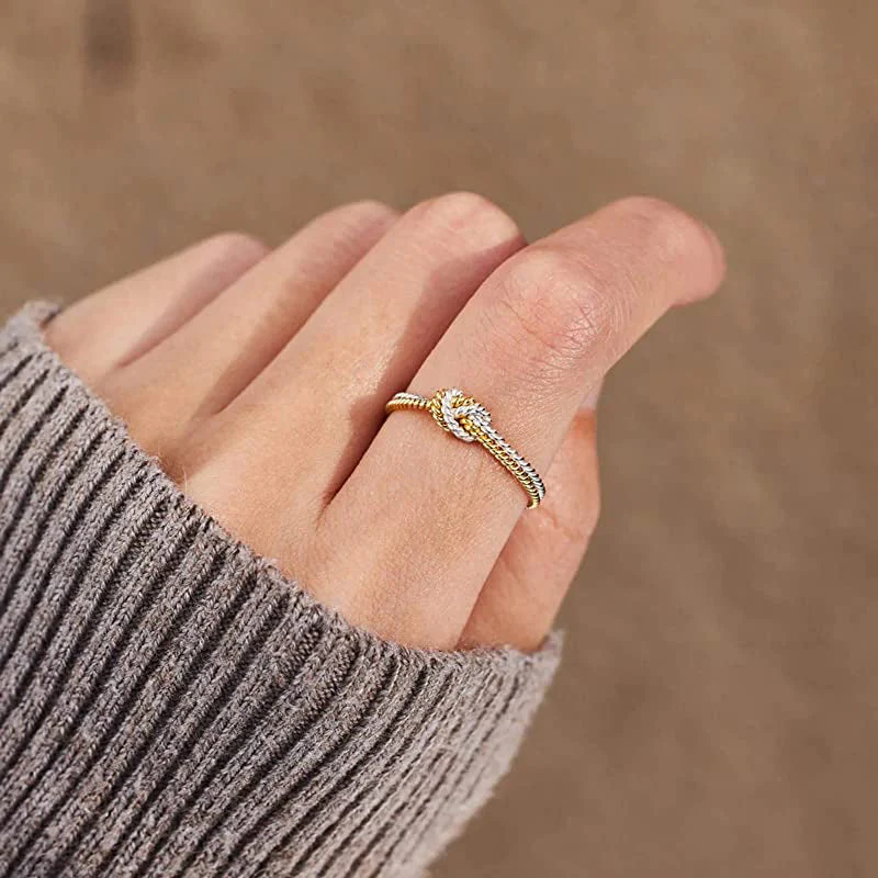 True Love Handcrafted Two Strand Knot Ring - Image 5
