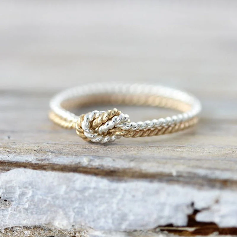 True Love Handcrafted Two Strand Knot Ring - Image 7