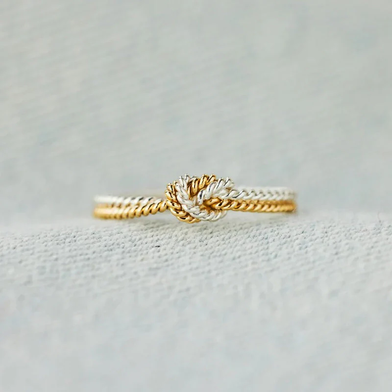 True Love Handcrafted Two Strand Knot Ring - Image 8