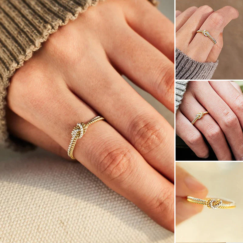 True Love Handcrafted Two Strand Knot Ring - Image 9