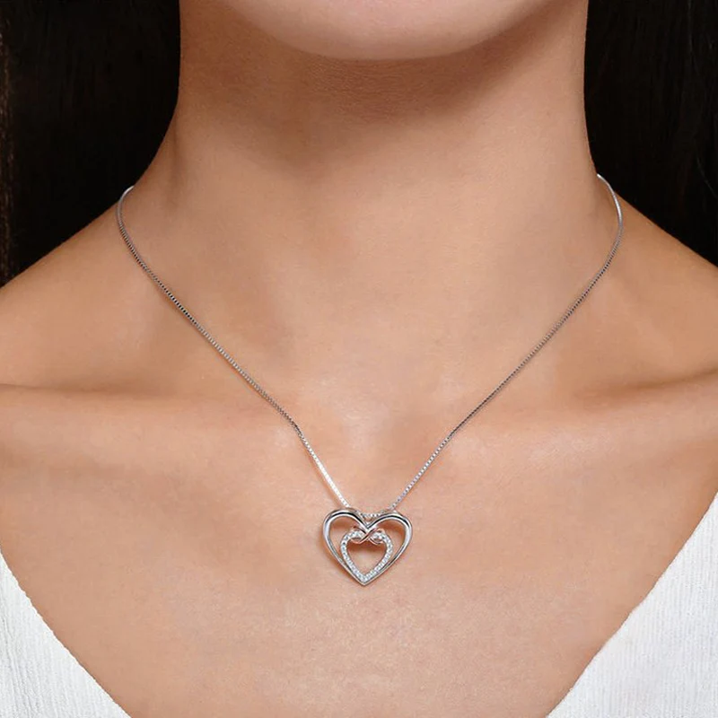 Two Hearts Infinity Necklace - Image 3