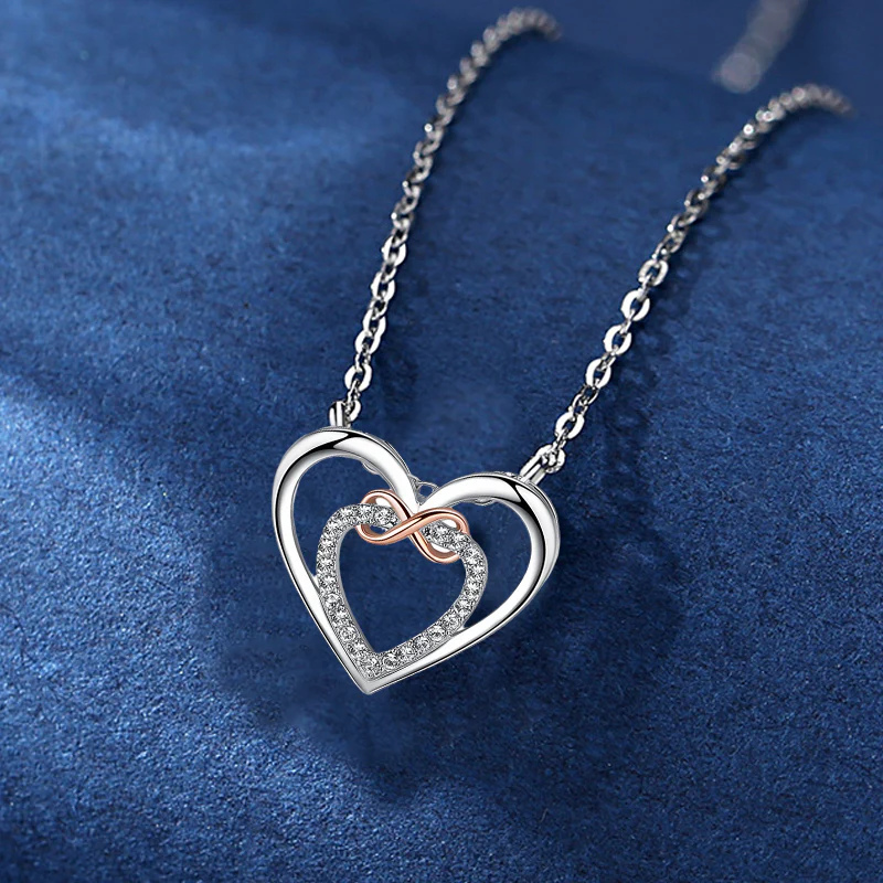 Two Hearts Infinity Necklace - Image 8