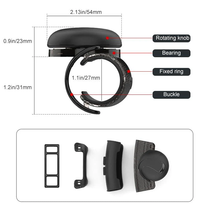 Universal 360° Steering Wheel Booster Knob - Image 3