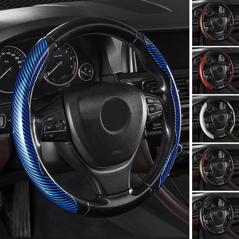 Universal Laser Carbon Fiber Pattern Steering Wheel Cover - Image 13
