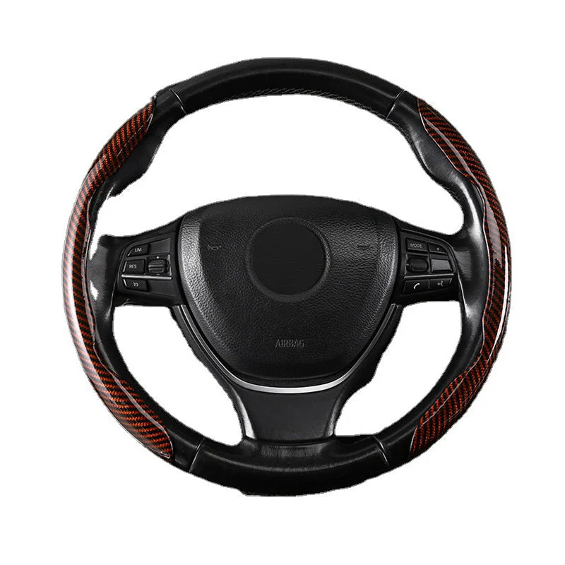 Universal Laser Carbon Fiber Pattern Steering Wheel Cover - Image 17