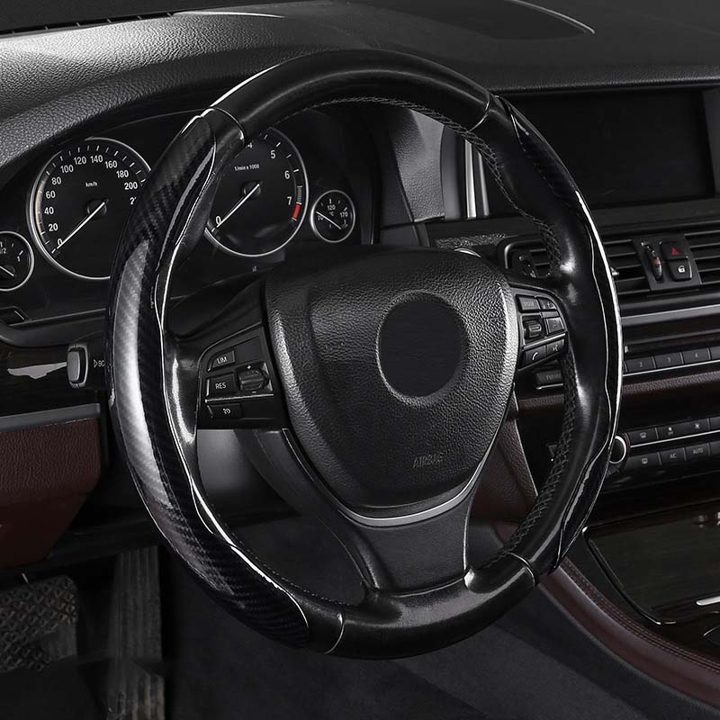 Universal Laser Carbon Fiber Pattern Steering Wheel Cover - Image 20