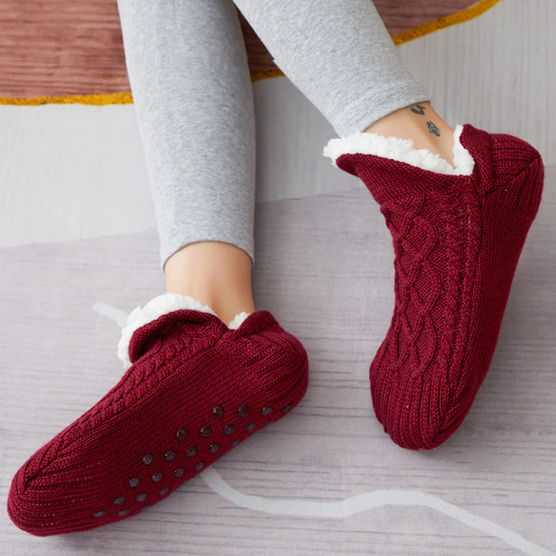 V-mouth Fluffy Slipper Socks - Image 6