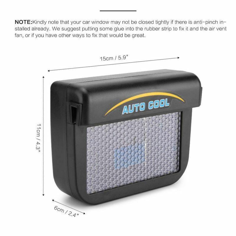 Vehicle Solar Powered Car Vent Window Fan - Image 2