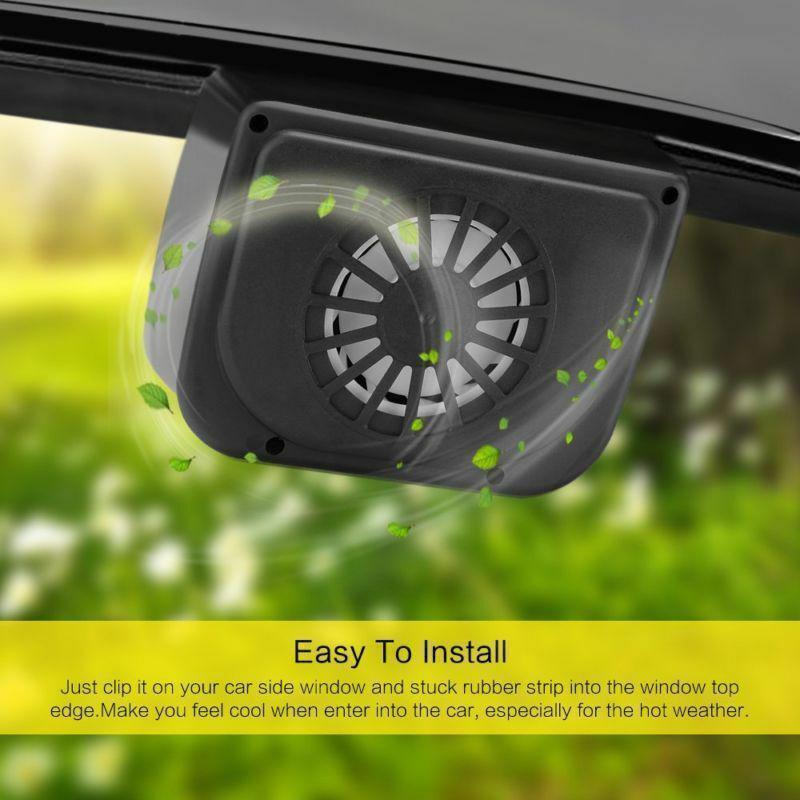 Vehicle Solar Powered Car Vent Window Fan - Image 5
