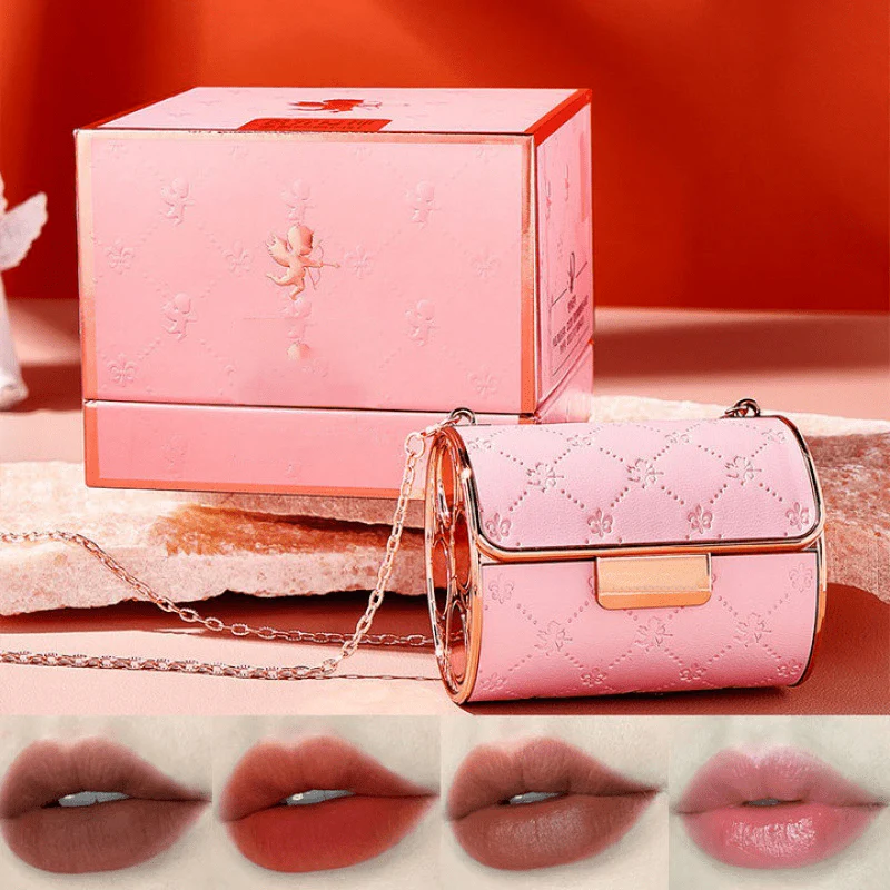 Velvet Matte Lipstick Set with Chain Bag - Image 13