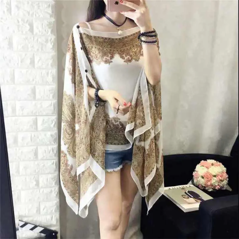 Versatile Sun Protection Chiffon Shawl - Image 11