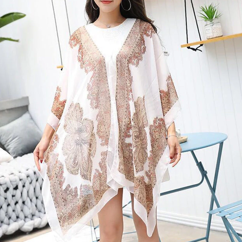 Versatile Sun Protection Chiffon Shawl - Image 4