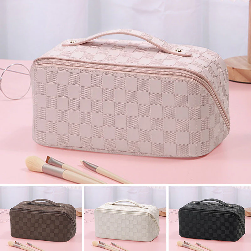 Vintage Check Cosmetic Bag - Image 2