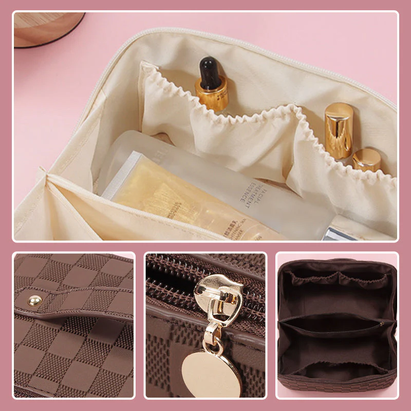Vintage Check Cosmetic Bag - Image 5