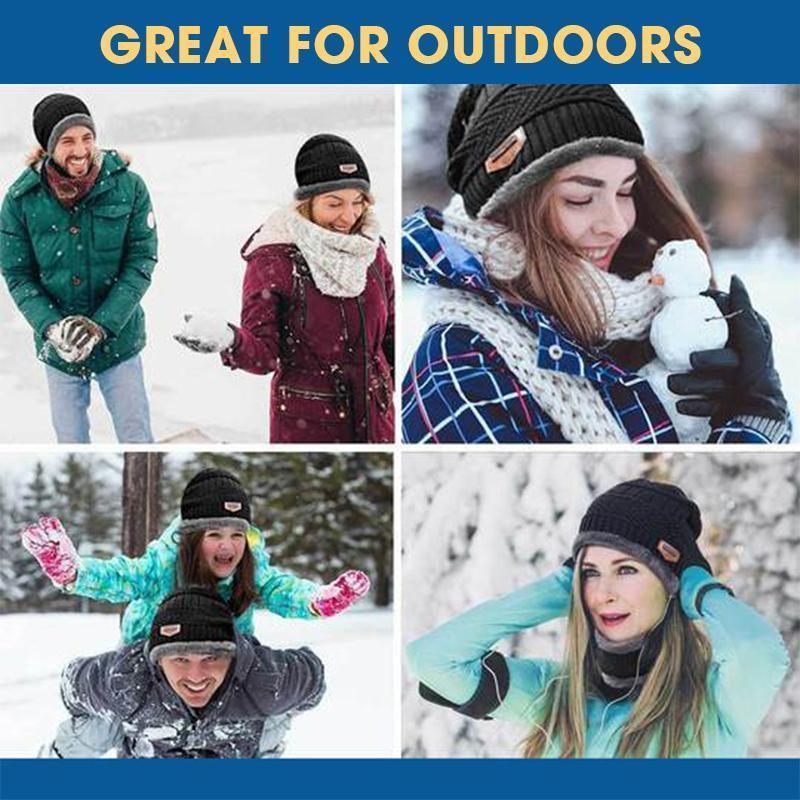 Warm Beanie Cap With Scarf - Image 5