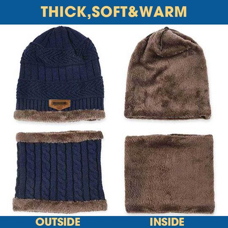 Warm Beanie Cap With Scarf - Image 8