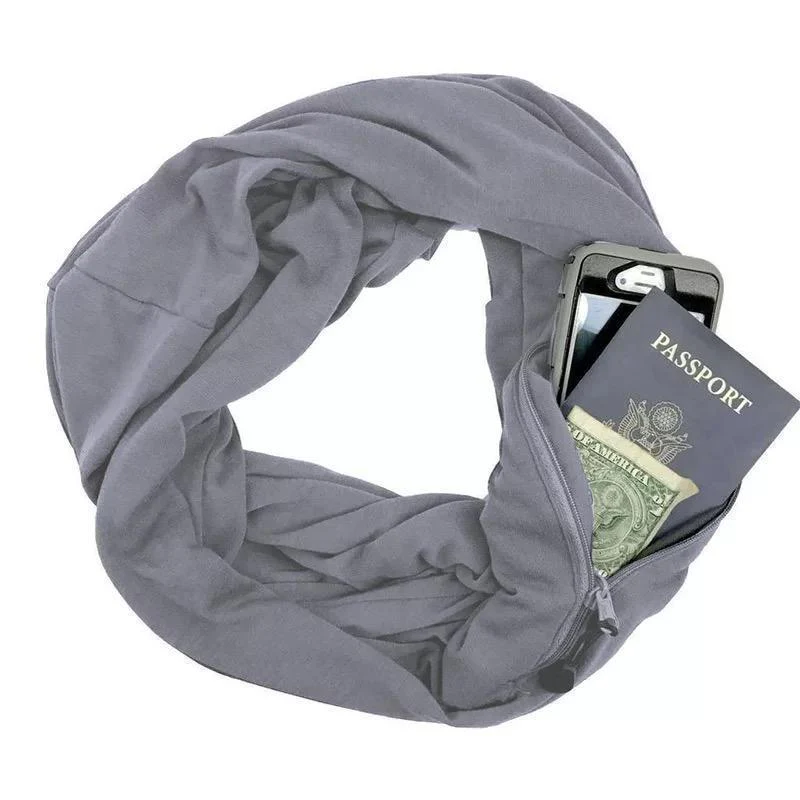 Warm Muffler With Hidden Pocket For Winter - Image 17