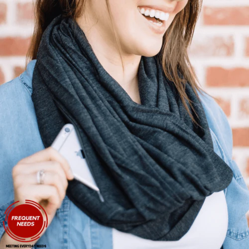 Warm Muffler With Hidden Pocket For Winter - Image 6