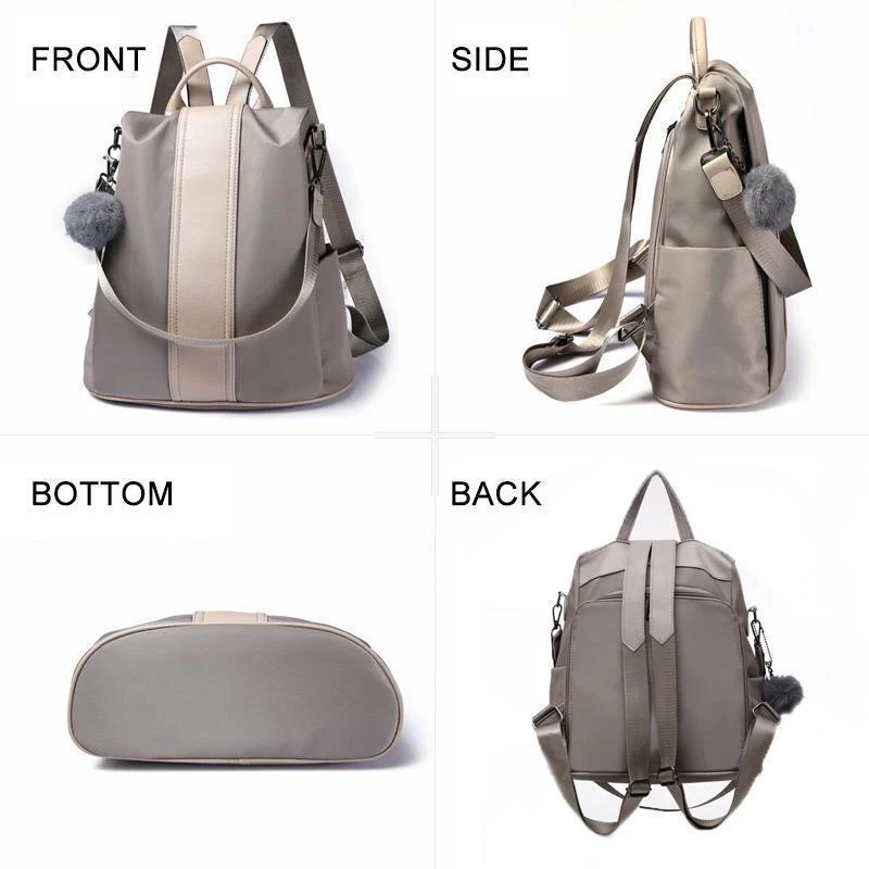 Waterproof Nylon Anti-theft Backpack - Image 3