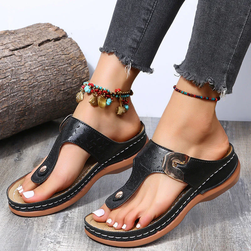 Wedge Heel Flip Flops - Image 5