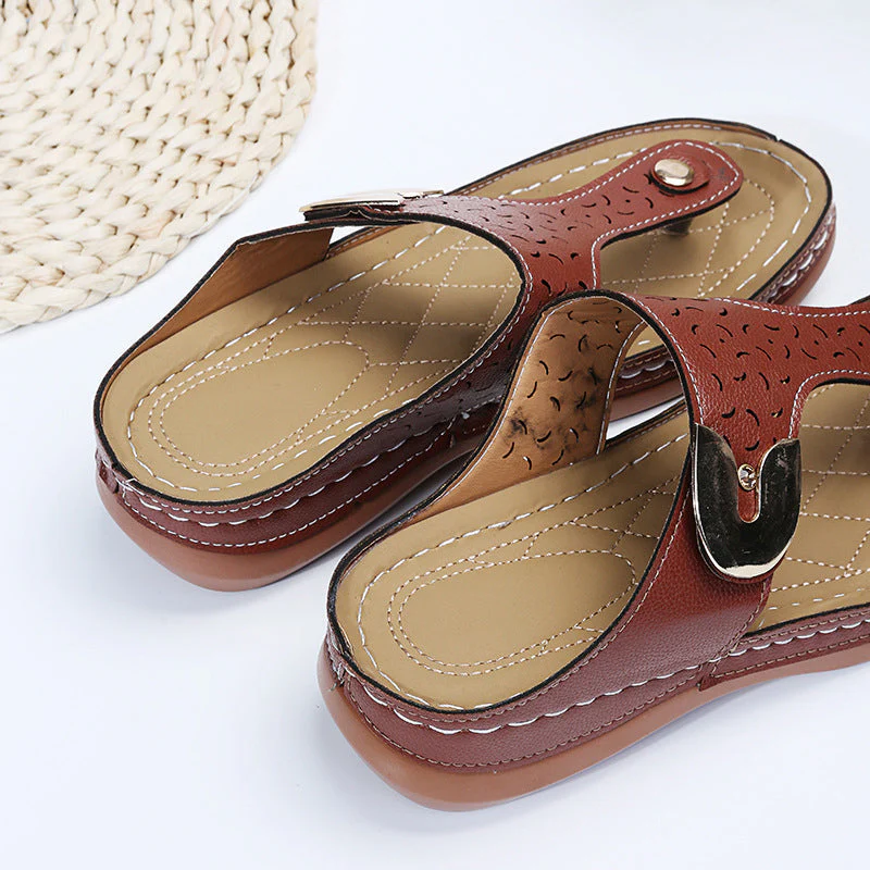 Wedge Heel Flip Flops - Image 7