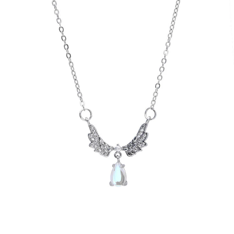 Wing Moonstone Pendant Necklace - Image 11