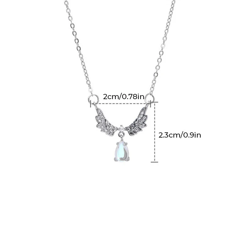 Wing Moonstone Pendant Necklace - Image 12