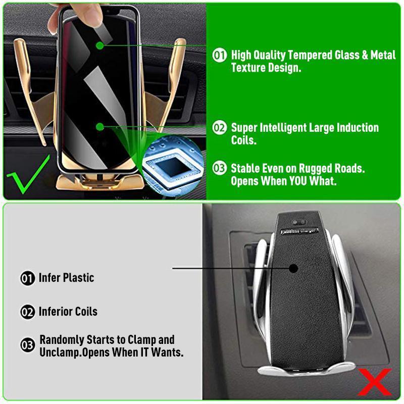 Wireless Automatic Sensor Car Phone Holder and Charger - Image 2