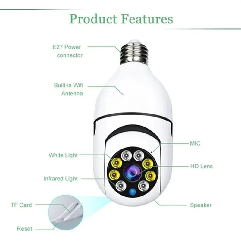 Wireless Wifi Light Bulb Camera Security Camera - Image 13