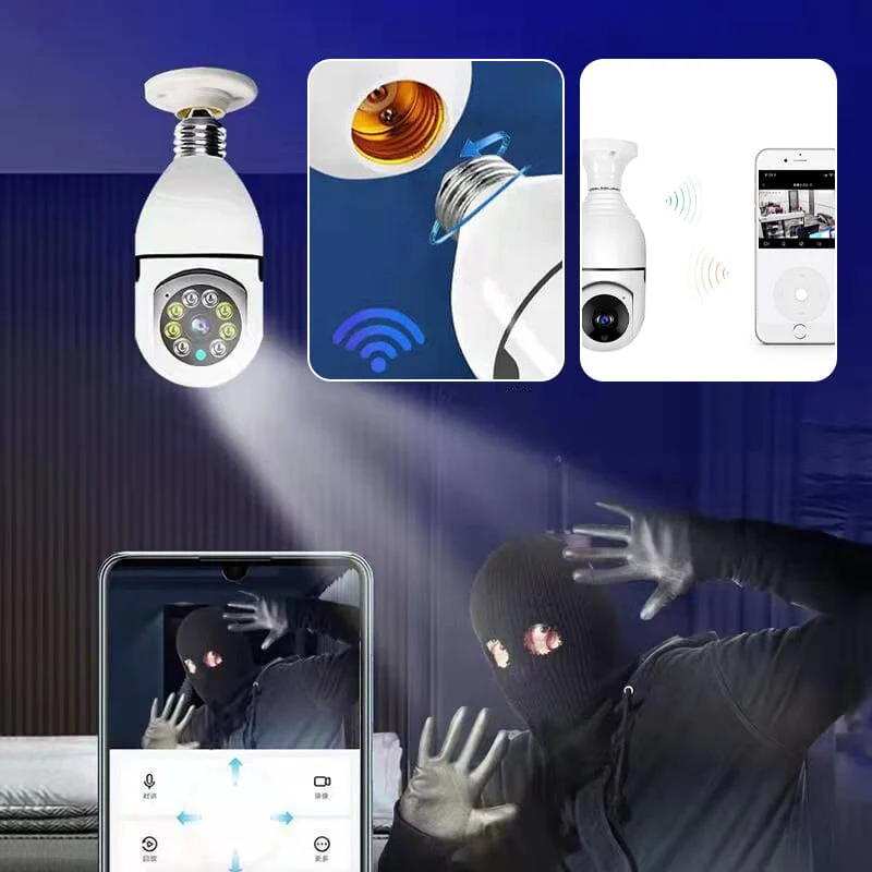 Wireless Wifi Light Bulb Camera Security Camera - Image 2
