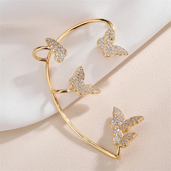 Withinhand Fashion Butterfly Climber Earrings - Image 3