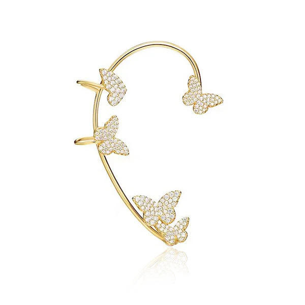 Withinhand Fashion Butterfly Climber Earrings - Image 4