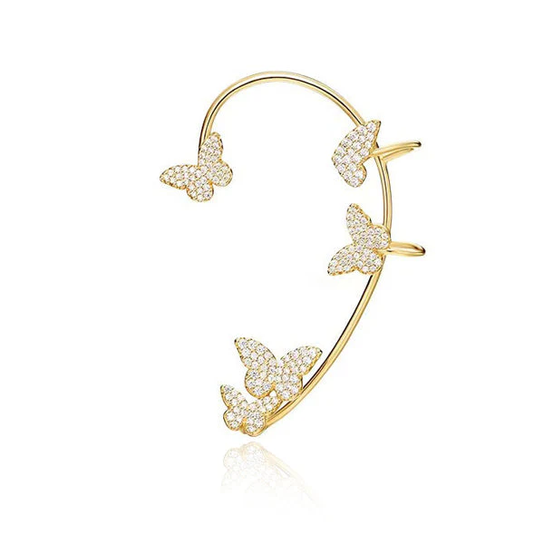 Withinhand Fashion Butterfly Climber Earrings - Image 5