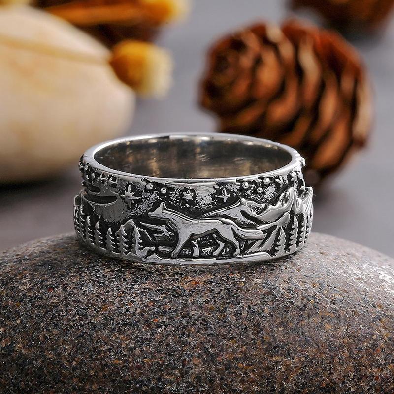 Wolf and She-wolf Paired Rings - Image 8
