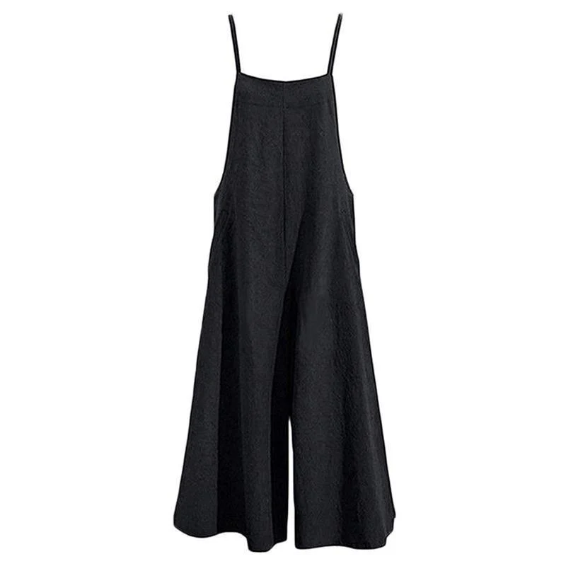 Women Casual Loose Solid Tank Jumpsuit - Image 10