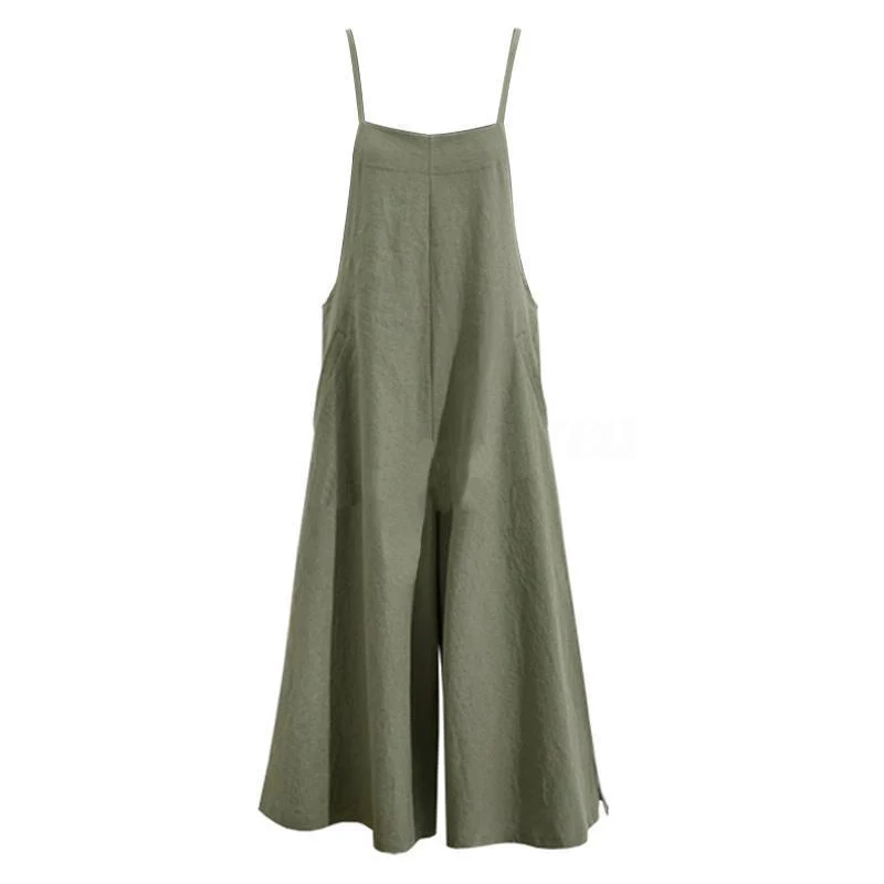 Women Casual Loose Solid Tank Jumpsuit - Image 11