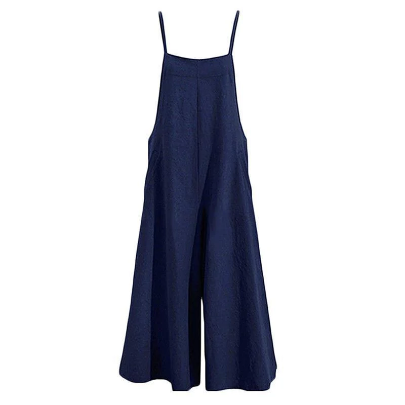 Women Casual Loose Solid Tank Jumpsuit - Image 9